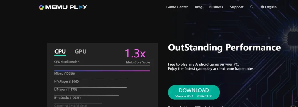 MemuPlay download screen